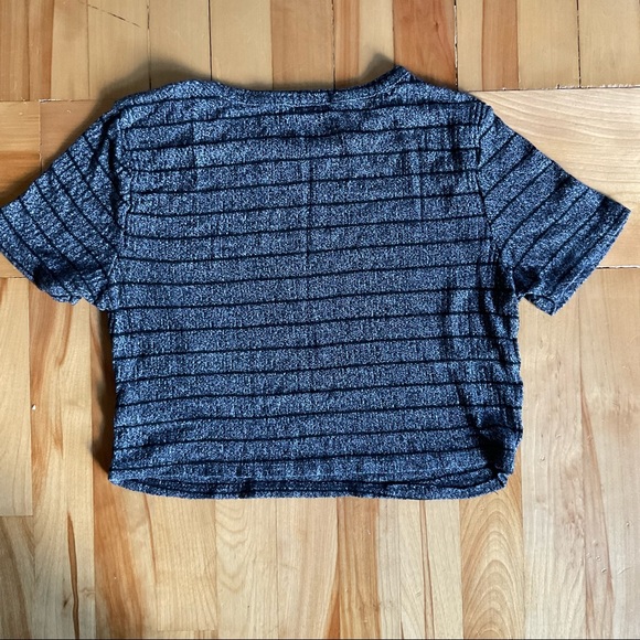 Brandy Melville Soft Knit Stripe Crop Tee - Picture 2 of 4